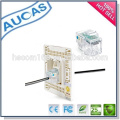 AUCAS cat6 UTP módulo de preço de fábrica / hot vender keystone jack módulo de rede / AMP Dual IDC 90 degreejack módulo /